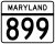 Maryland Route 899 marker