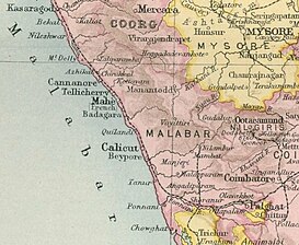 Detalle de Malabar en el Diccionario geográfico imperial de la India (1909).