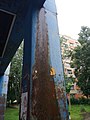 Running water on a rusty beam (June 2020)