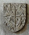 Clé de cheminée : blason de la famille Durand