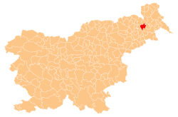 Location of the Municipality of Sveti Jurij ob Ščavnici in Slovenia