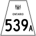 Highway 539A marker