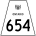 Highway 654 marker