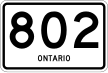 Highway 802 marker