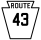 Pennsylvania Route 43 marker