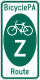 BicyclePA Route Z marker