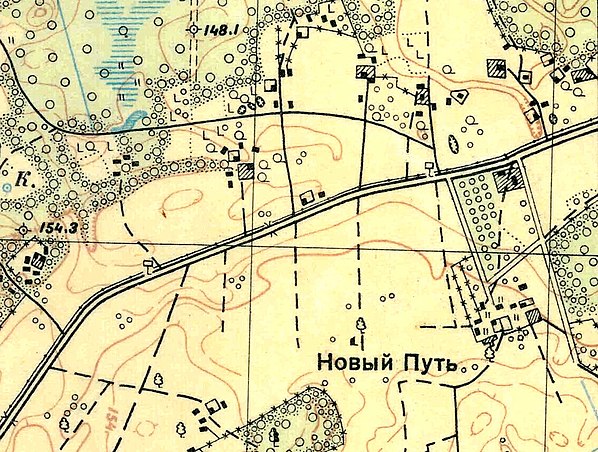 План посёлка Зимитицы. 1930 год