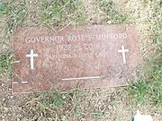 Grave of Governor Rose P. Moffort (1922–2016). Moffort was Arizona's first female Secretary of State (1977–88) and first female and 18th Governor of Arizona (1988–91).