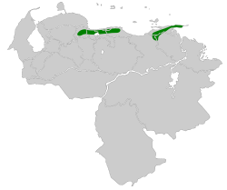 Distribución geográfica del frutero hermoso.