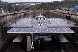 Top view of extended solar panels.