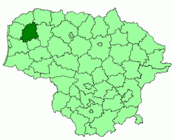 Location of Plungė district municipality within Lithuania