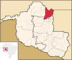 Localização de Machadinho d'Oeste em Rondônia