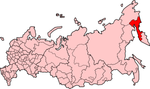Map showing Koryakia in Russia