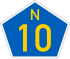 National route N10 shield