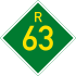 Provincial route R63 shield