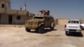 SDF MRAP and pickup truck in Raqqa, 8 June 2017