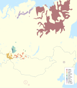 Localisation des langues turciques sibériennes.