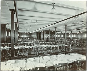 三等舱餐厅（Third class dining saloon）