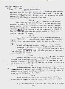 L'acte de vente de la synagogue au musée national de Niš, 29 mai 1970.