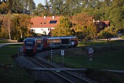 Triebwagen-Tandem am Söchauer Berg