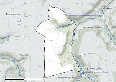 Carte hydrographique de la commune.