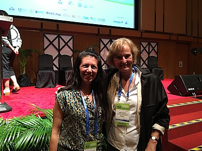 Prof. Karin Lochte (Director of Alfred Wegener Institute) and Dr. Burcu Ozsoy (Director of Istanbul Technical University Polar Research Center) after event