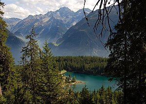 Le lac d'Arni sur les hauteurs d'Amsteg (Uri).