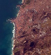 Image de la ville de Biarritz prise par Thomas Pesquet pendant sa mission. Le Français a pris une grande quantité de clichés de la planète Terre sur son temps libre.