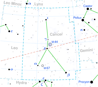 G 9-38 is located in the constellation Cancer