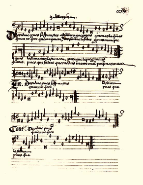 Folio del Cancionero de Palacio.