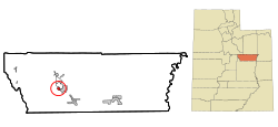 Location in Carbon County and the State of Utah