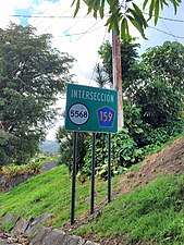 PR-647 south near PR-159 and PR-5568 junction in Cienegueta, Vega Alta