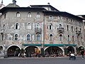 Casa Cazuffi and casa Rella, in the central Piazza Duomo