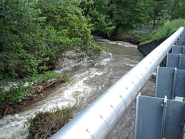 Nesquehoning Creek during the flood of June 27, 2006