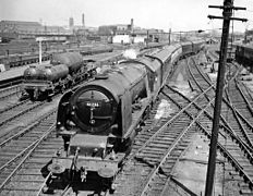 No. 46236 City of Bradford approaching Crewe in 1957.