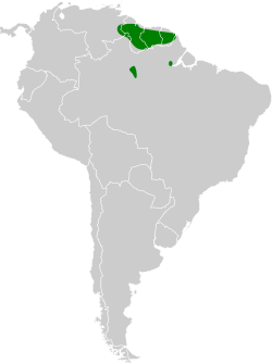 Distribución geográfica de la tangara dorsiazul.