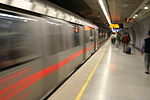 A train on the Yellow Line of the metro