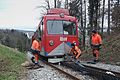 Image 20Most derailments, such as this one in Switzerland, are minor and do not cause injuries or damage. (from Train)