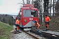 Image 12Most derailments, such as this one in Switzerland, are minor and do not cause injuries or damage. (from Train)