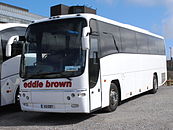 Eddie Brown Plaxton Panther bodied Volvo B12B in April 2013