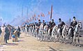 The Ertuğrul cavalry regiment, 1901 painting by Fausto Zonaro