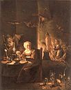מכשפות מעלות דמונים באוב. ציור של דוד טנירס הבן. סוף המאה ה-17.