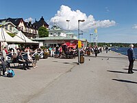 Söderhamnen utanför Hotell Vaxholm.