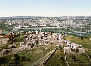 תמונת פוטוכרום של ירושלים, בין 1890 ל-1900.