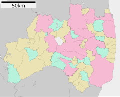 安積町の位置（福島県内）