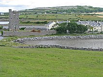 Shanmuckinish Castle and modern houses