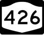 New York State Route 426 marker