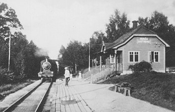 "Nynäs Hafsbad", järnvägsstation 1913.