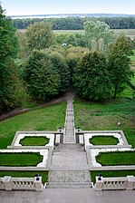 View of the terraces down to the linden alle