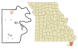 Location of North Wardell, Missouri